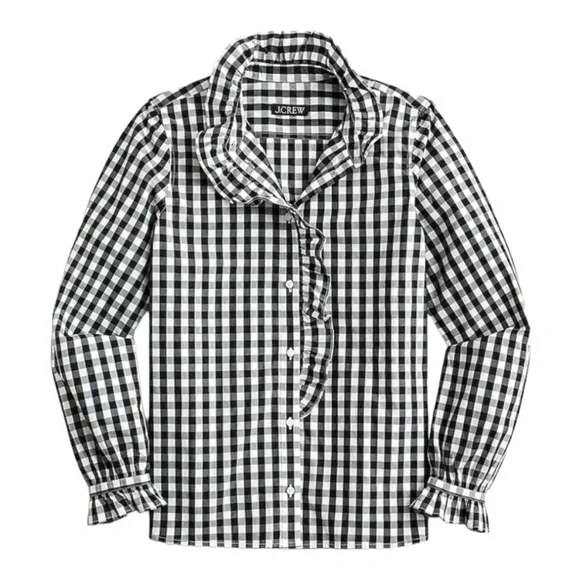 J Crew Cottage cotton poplin top gingham BP623 (2023 style) - Picture 2 of 14